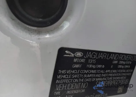 2016 Jaguar Xf S from USA, damaged, VIN SAJBG4BV9GCY08149